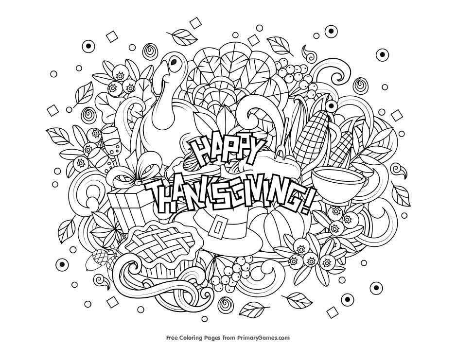 Thanksgiving Coloring Pages
 Free Thanksgiving Coloring Pages for Kids