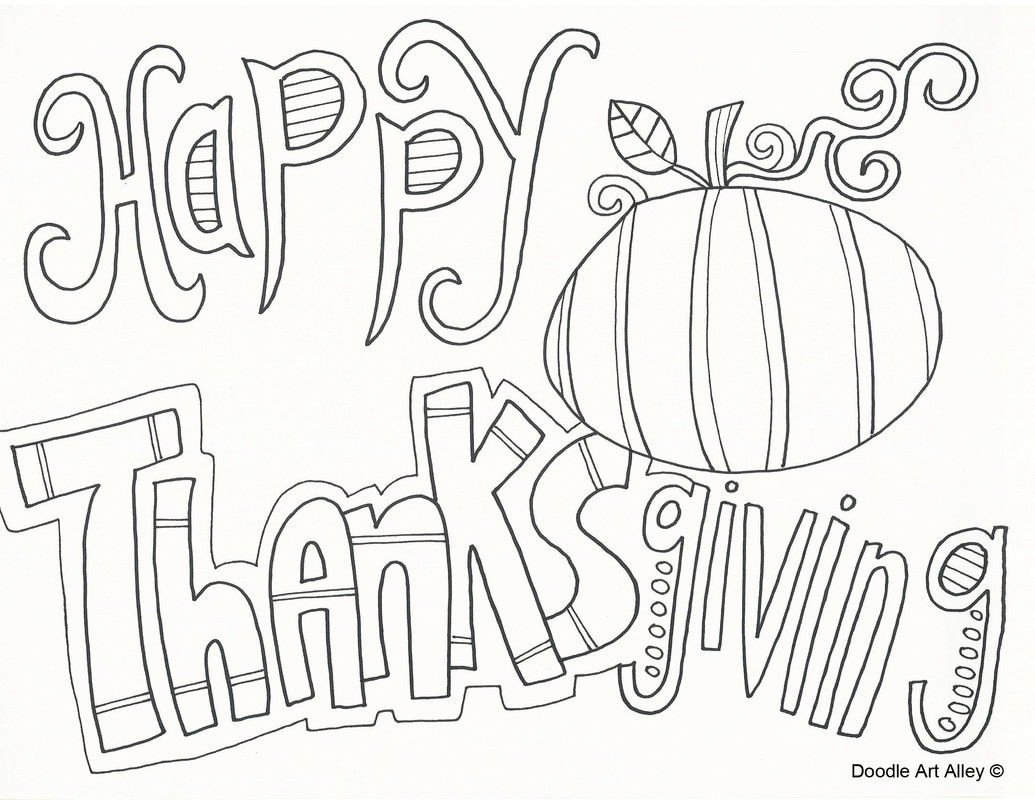 Thanksgiving Coloring Pages
 Thanksgiving Coloring Pages Doodle Art Alley