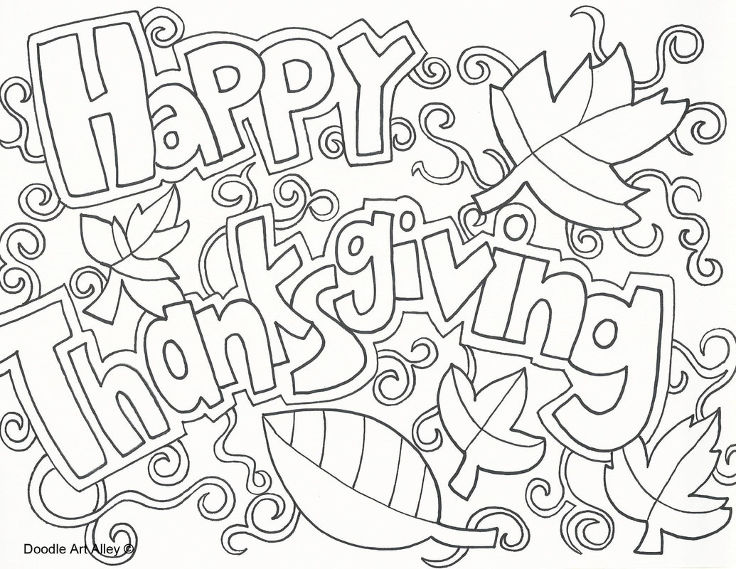 Thanksgiving Coloring Pages
 Thanksgiving Coloring Pages Doodle Art Alley