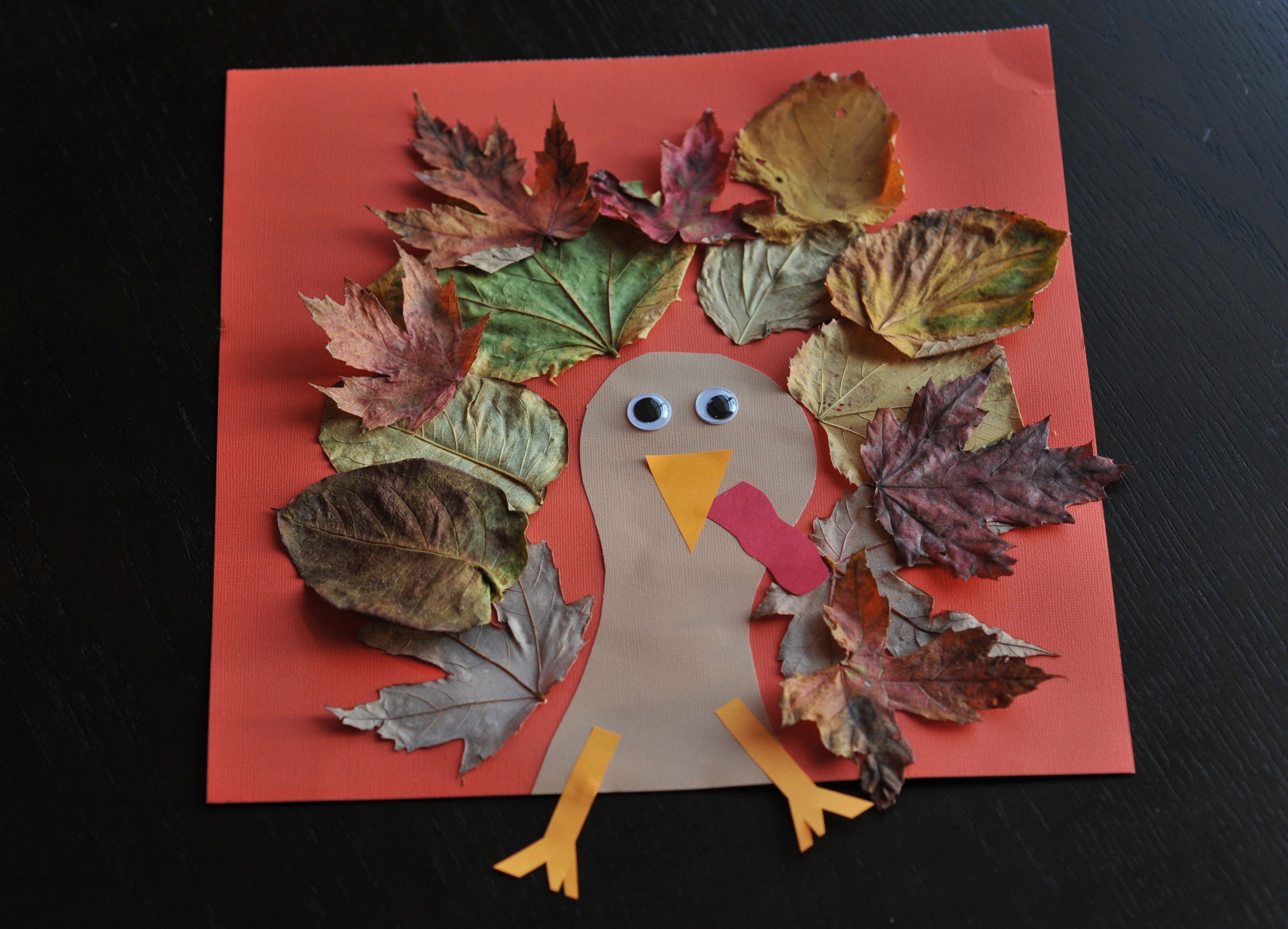 Thanksgiving Craft Ideas For Preschoolers
 Fall Turkey Craft with Leaves