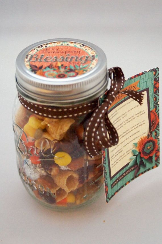 Thanksgiving Gift Ideas For Friends
 Thanksgiving Blessings Mix Mason Jar