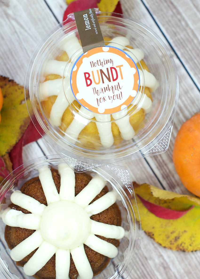 Thanksgiving Gift Ideas For Teachers
 Nothing Bundt Thankful for You Gift Idea