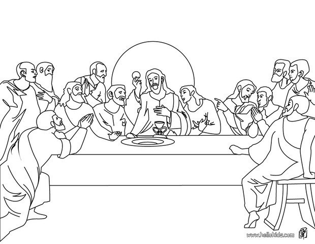 The Last Supper Coloring Pages Printable
 The last supper coloring pages Hellokids