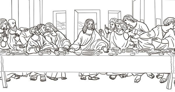 The Last Supper Coloring Pages Printable
 The Last Supper by Leonardo da Vinci