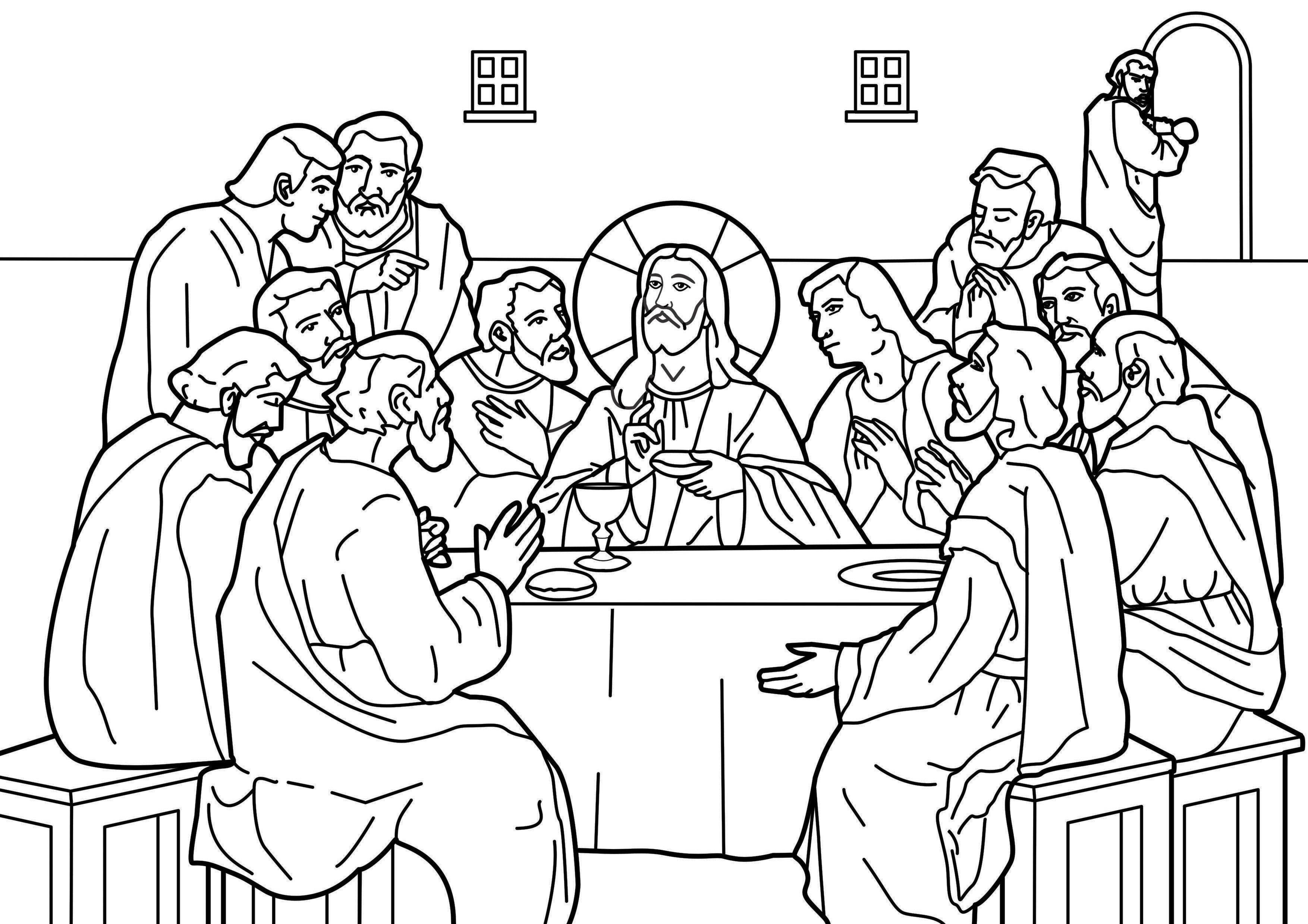 The Last Supper Coloring Pages Printable
 Garden Mary Dedicated to our Blessed Mother The