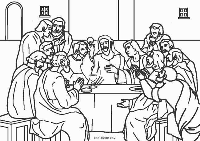 The Last Supper Coloring Pages Printable
 Free Printable Jesus Coloring Pages For Kids