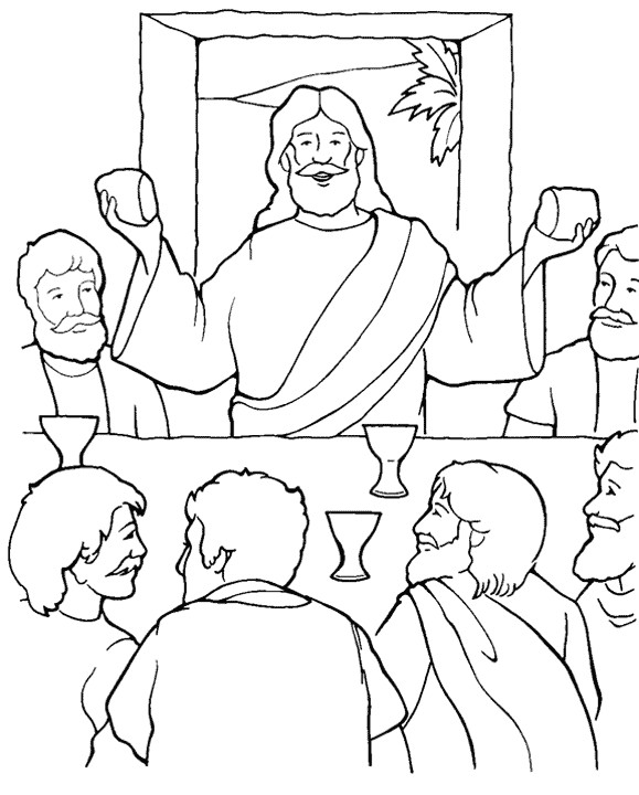 The Last Supper Coloring Pages Printable
 The Last Supper Coloring Page