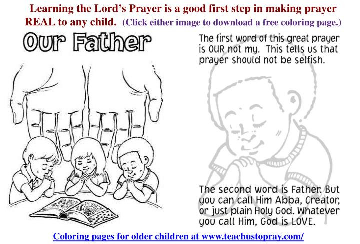 The Lord'S Prayer Coloring Pages Printable
 PPT Free printable Lord s Prayer Coloring Pages