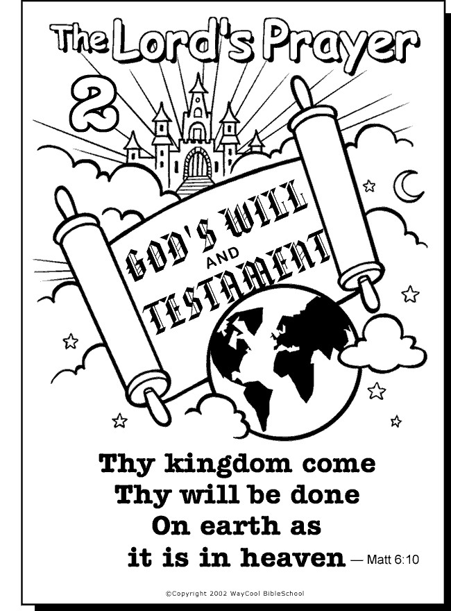 The Lord'S Prayer Coloring Pages Printable
 The Lords Prayer Coloring Page 2 God & Bible