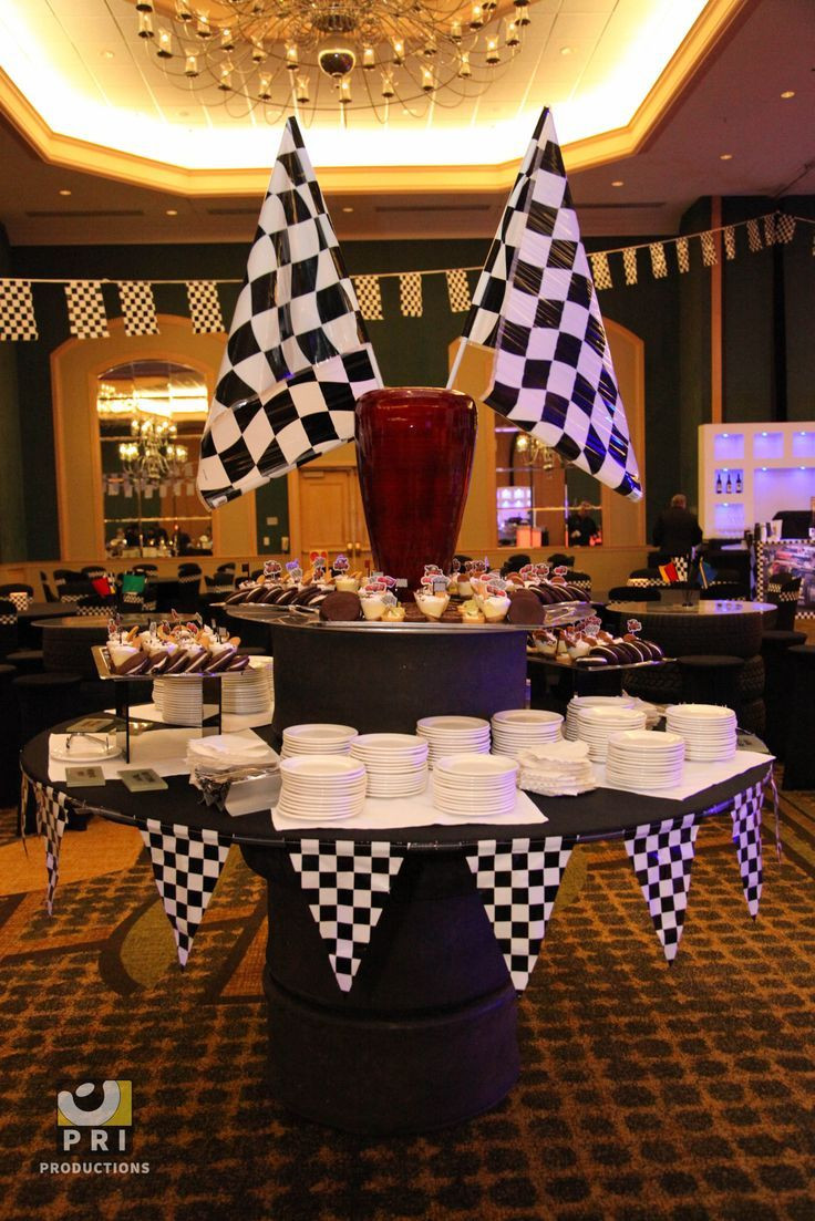 Themed Dinner Party Ideas For Adults
 Checkered pennant banner for a race or nascar themed