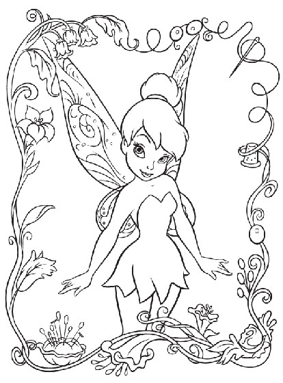 Tinkerbell Coloring Pages For Girls
 Disney Fairies Tinkerbell Coloring Page