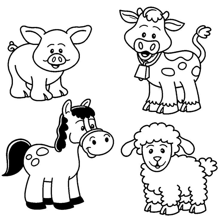 Toddler Animal Coloring Pages
 Baby Farm Animal Coloring Pages