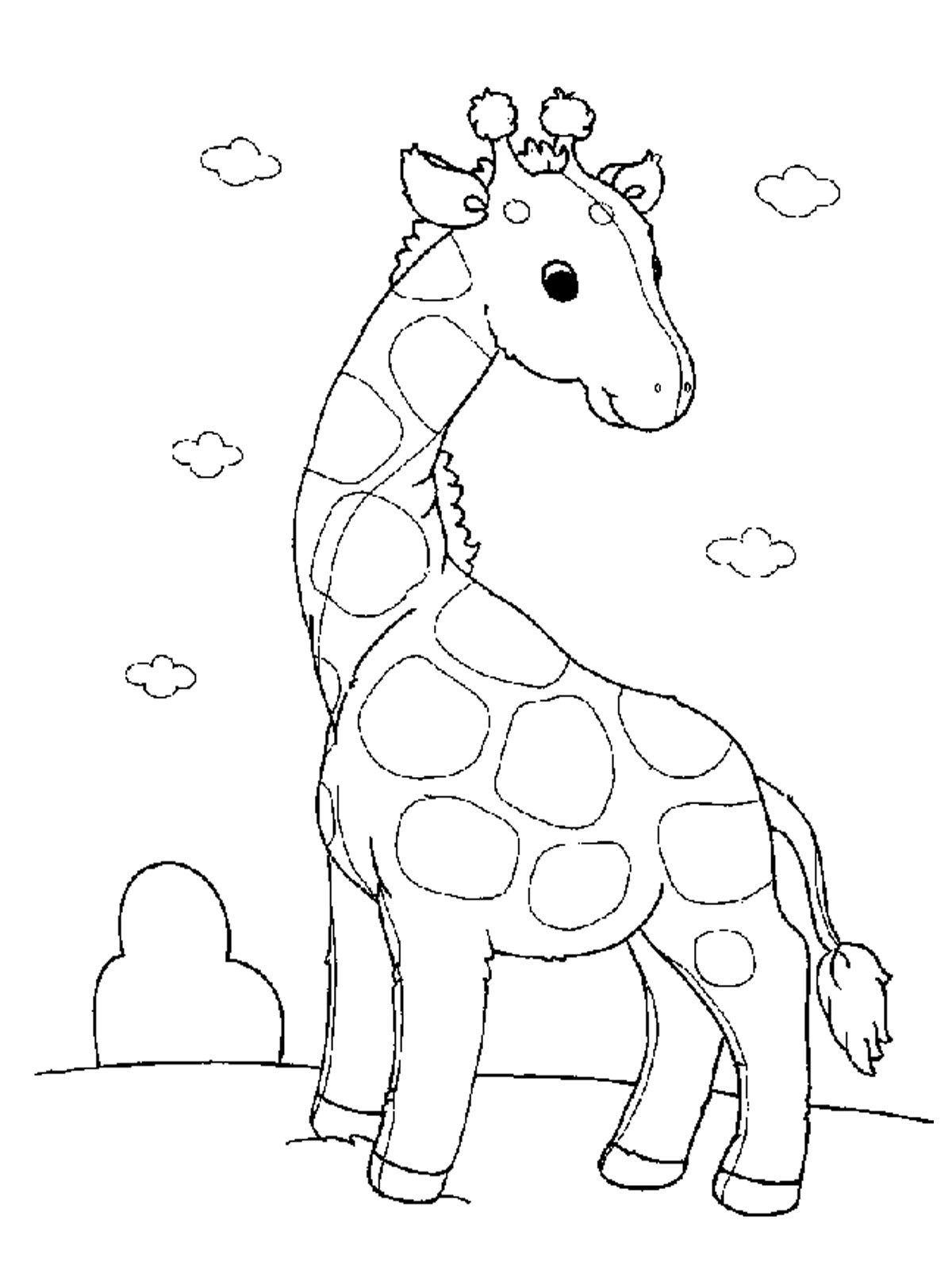 Toddler Animal Coloring Pages
 Free Printable Giraffe Coloring Pages For Kids