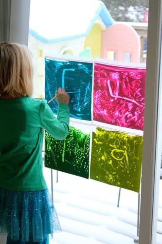 Toddler Art And Craft Ideas
 Toddler Art Activity Window Ziploc Painting