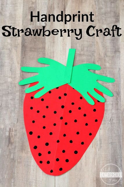 Toddler Art And Craft Ideas
 Handprint Strawberry Craft Arts & Crafts