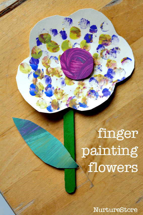 Toddler Art And Crafts Ideas
 Finger painting flower craft for toddlers NurtureStore