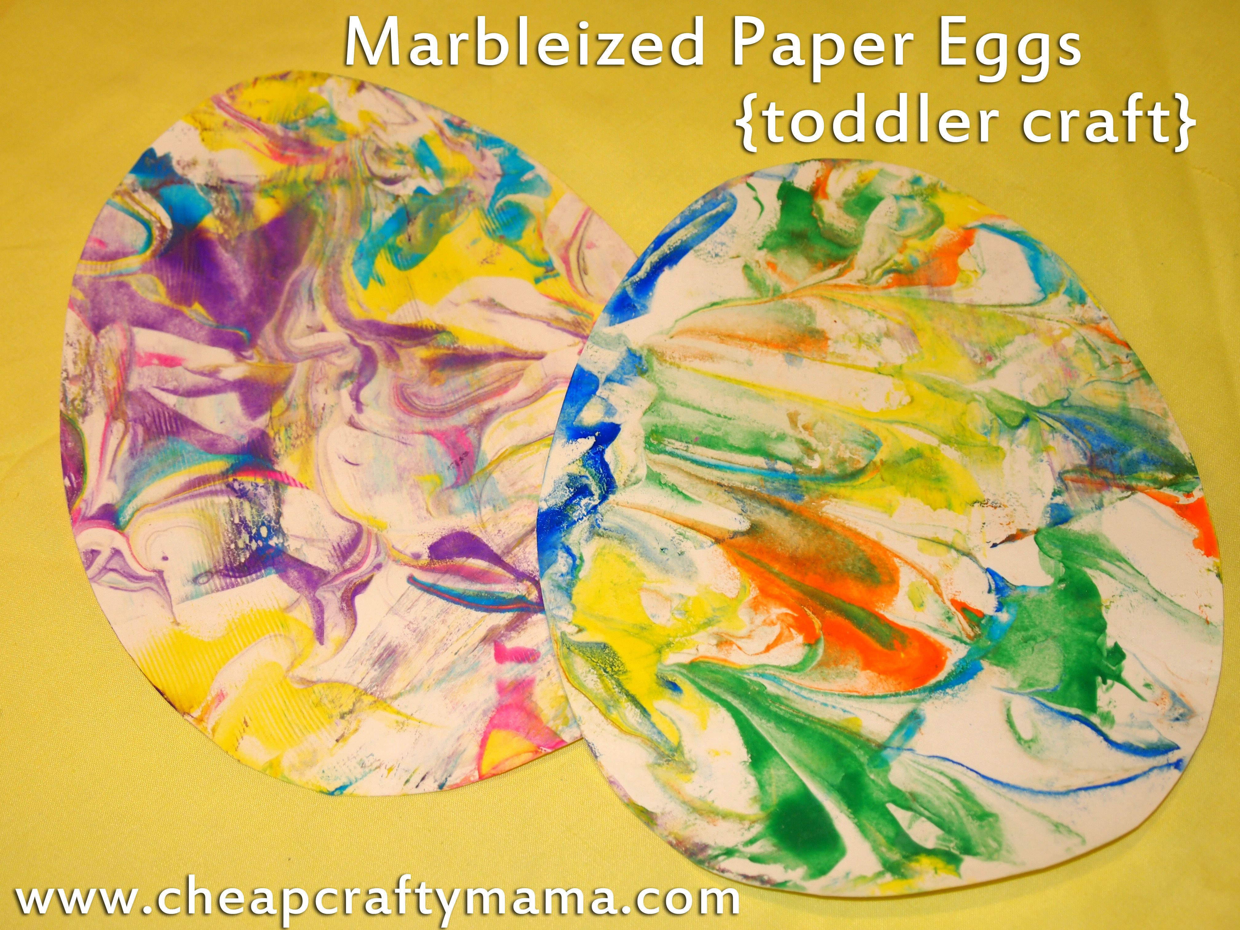 Toddler Art And Crafts Ideas
 Marbleized paper Easter eggs a fun and pretty project