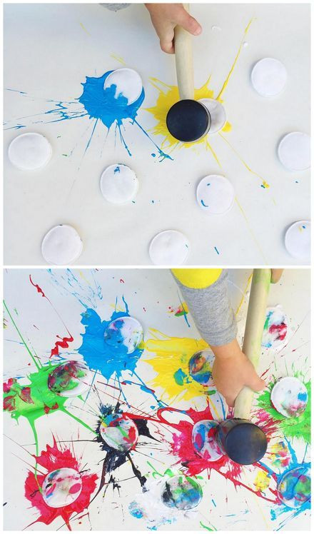 Toddler Artwork Ideas
 Paint Splat Art Activity For Kids Perfect for toddlers or