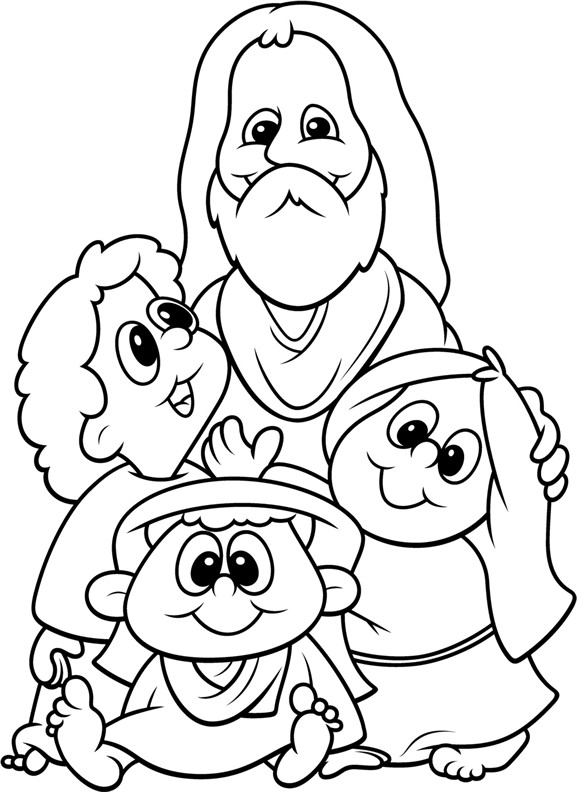 Toddler Coloring Pages Jesus
 Jesus and the Children