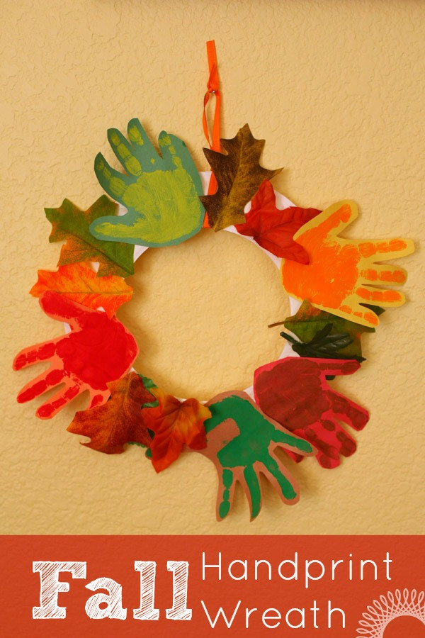 Toddler Fall Craft Ideas
 Fall Handprint Wreath