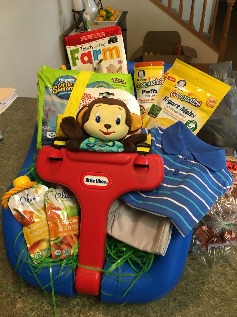 Toddler Gift Ideas For Boys
 Outdoor infant swing Easter basket for boy