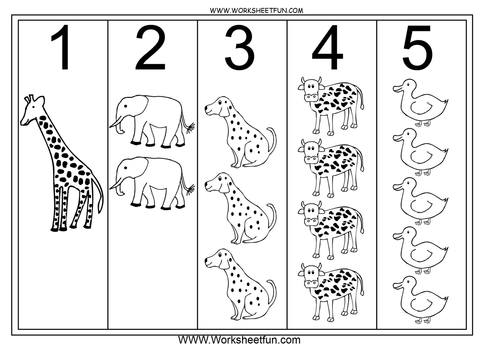 Toddler Learn Numbers Coloring Pages
 Free printable math worksheets for kindergarten toddlers