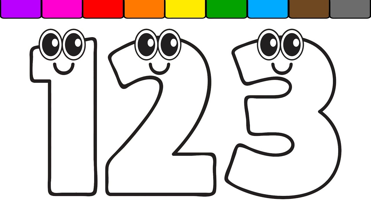 Toddler Learn Numbers Coloring Pages
 Learn Colors for Kids with this Numbers Coloring Page