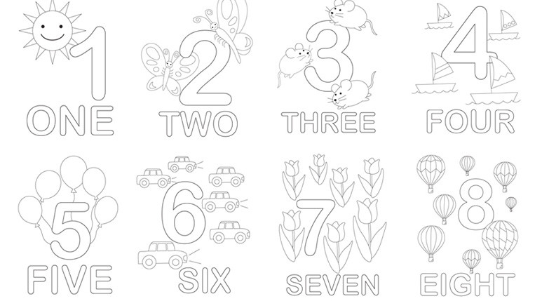 Toddler Learn Numbers Coloring Pages
 Numbers & Math Printables For Kids Mr Printables