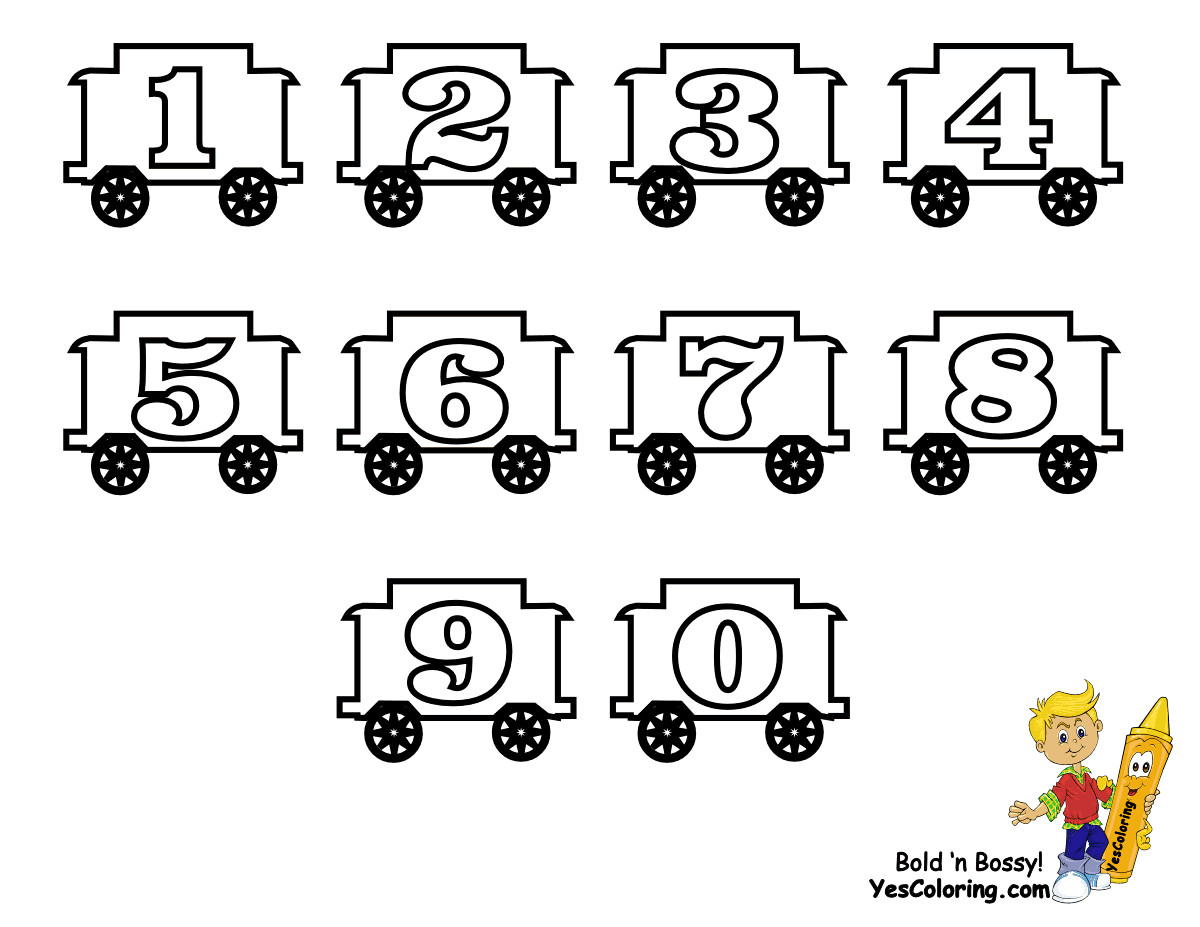 Toddler Learn Numbers Coloring Pages
 Toy Train Learning Letters Free