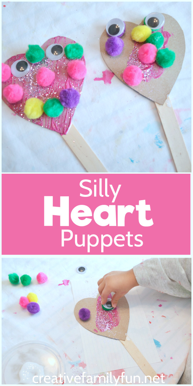 Toddler Valentine Craft Ideas
 Silly Heart Puppet Valentine Craft