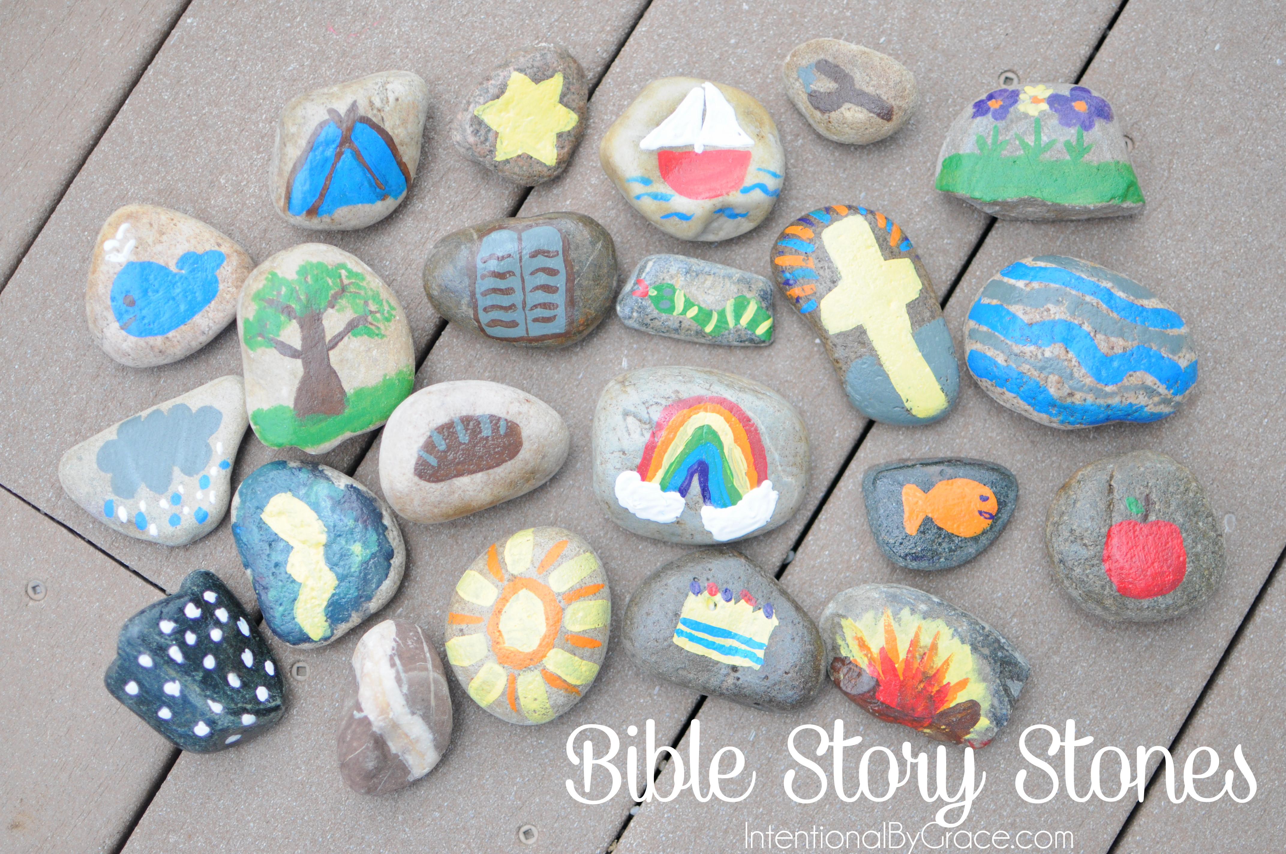 Toddlers Bible Crafts
 How to Make Bible Story Stones Intentional By Grace