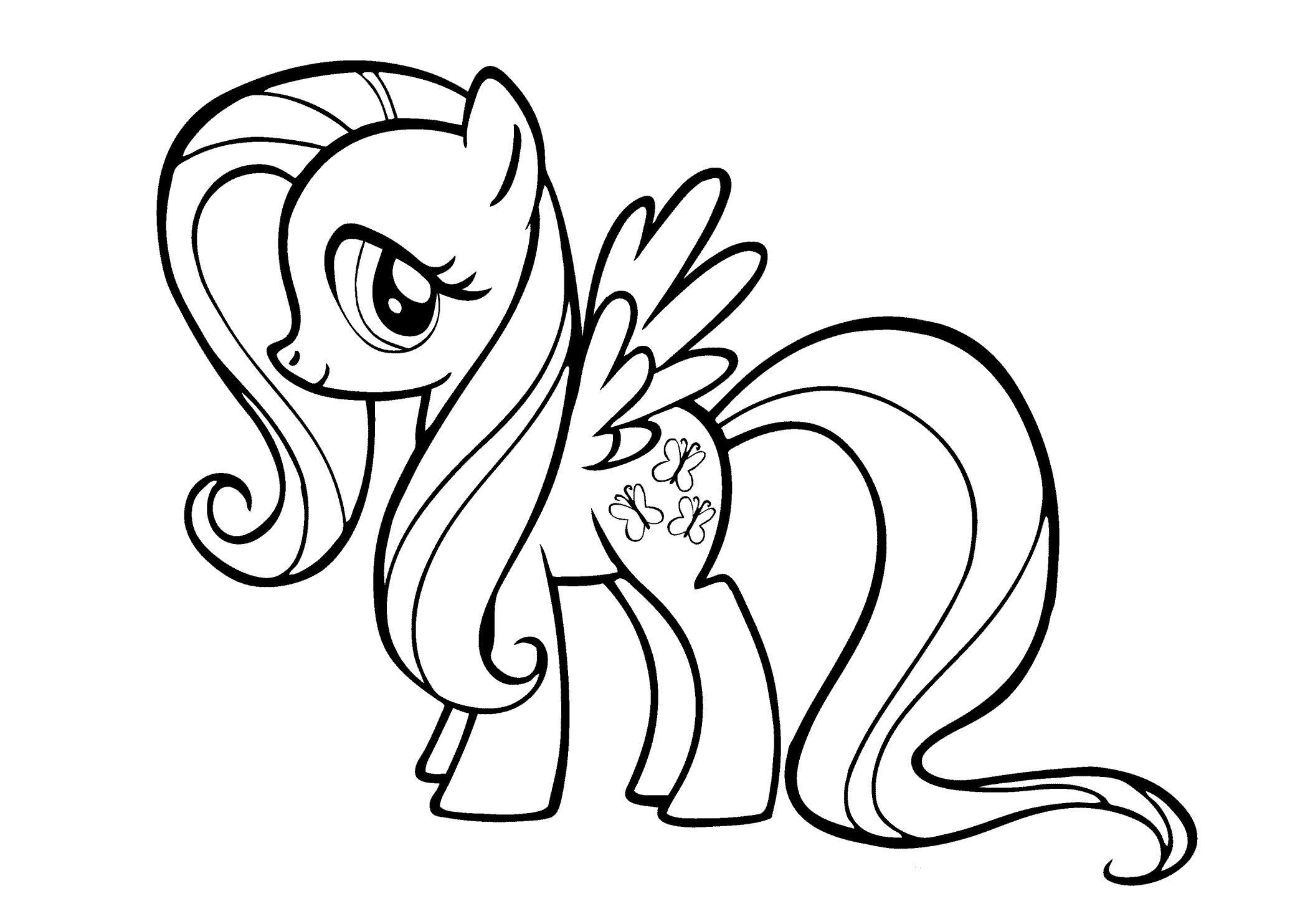 Toddlers Coloring Pages My Little Pony
 My Little Pony Fluttershy coloring pages for kids
