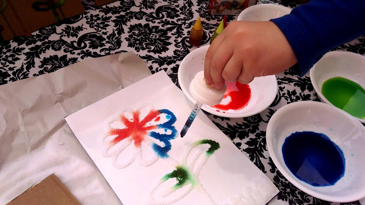 Toddlers Craft Activities
 Kids craft DIY 3D Salt Painting summer activities