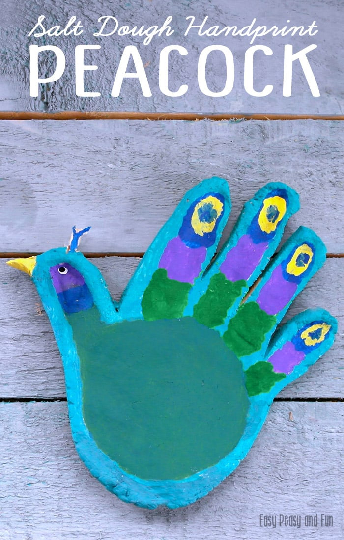 Toddlers Craft Activities
 Handprint Peacock Salt Dough Craft for Kids Easy Peasy