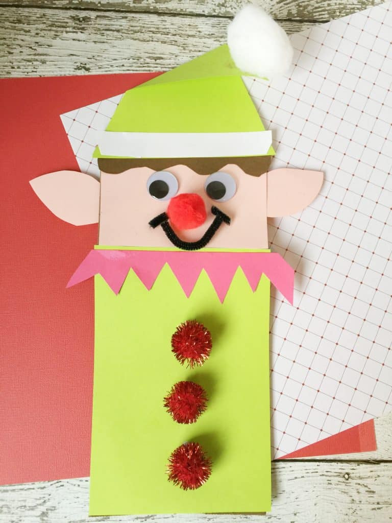 Toddlers Craft Activities
 Christmas Elf Brown Paper Bag Craft for Kids