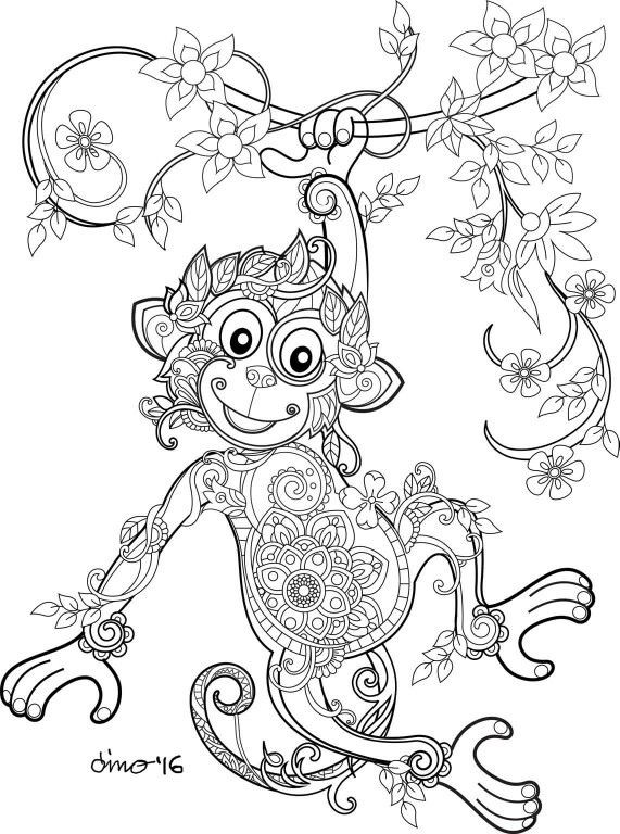 Top Rated Adult Coloring Books
 Monkey … For the top rated adult coloring books and