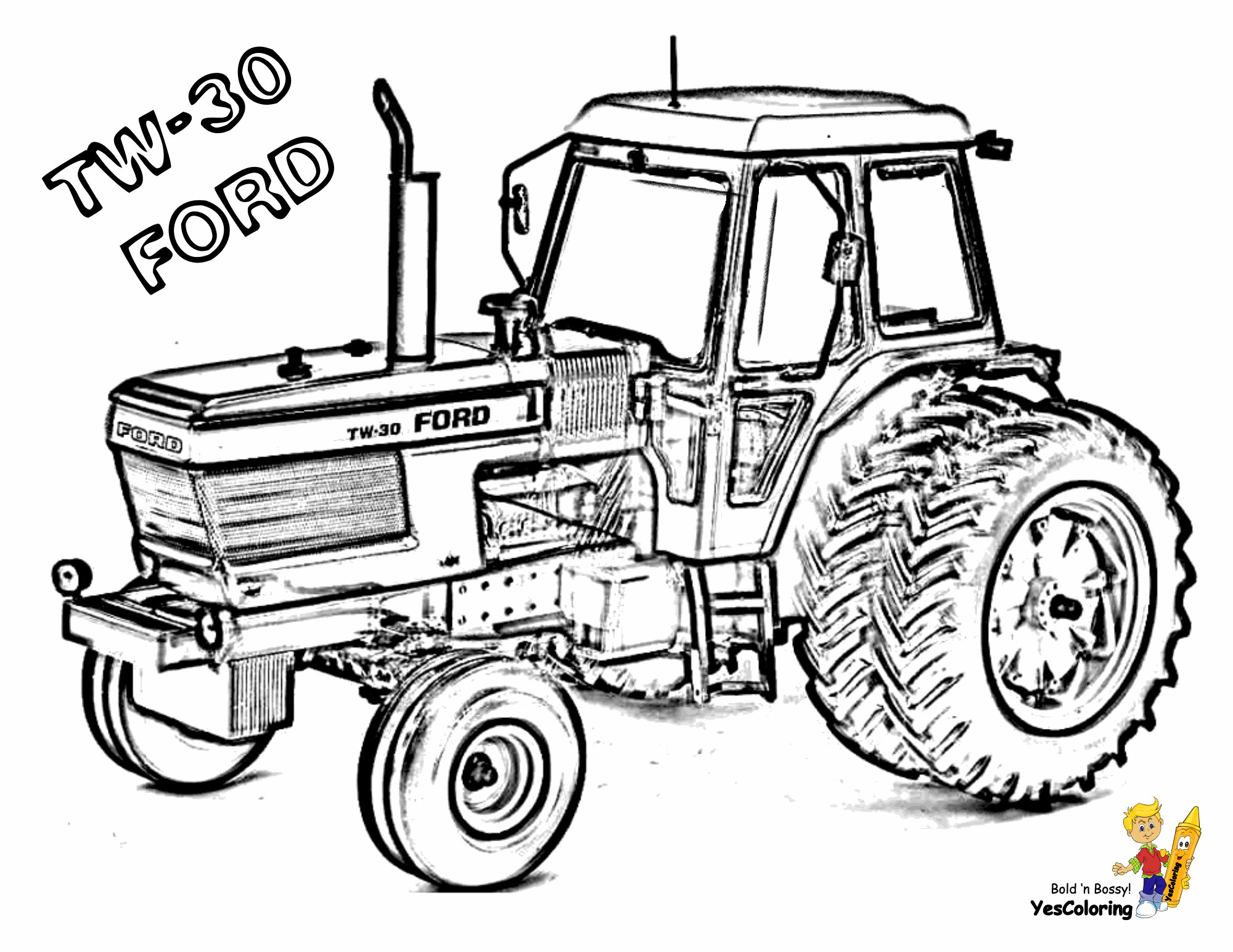 Tractor Coloring Pages
 Big Boss Tractor Coloring Pages to Print Free