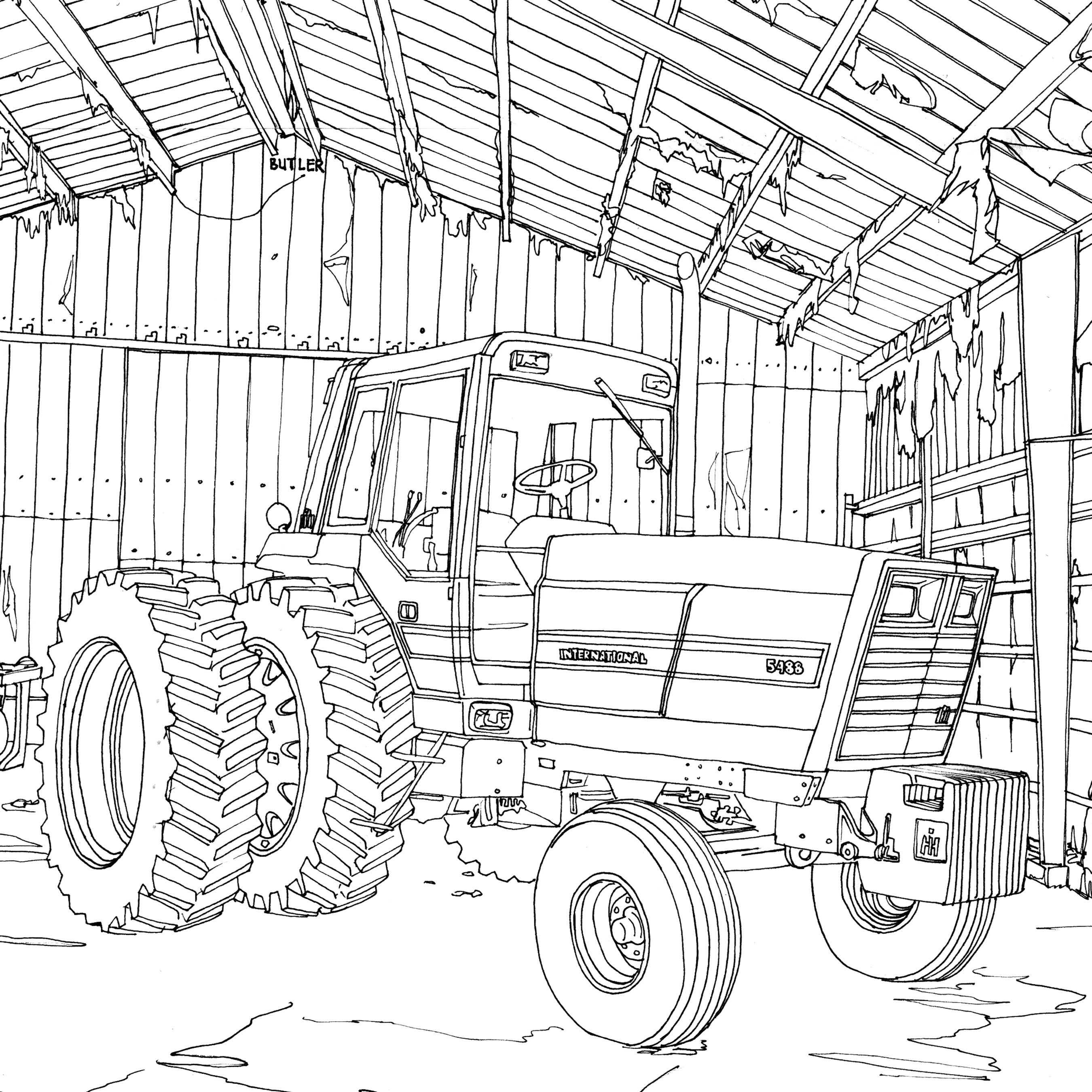 Tractor Coloring Pages
 Art of the Tractor Coloring Book