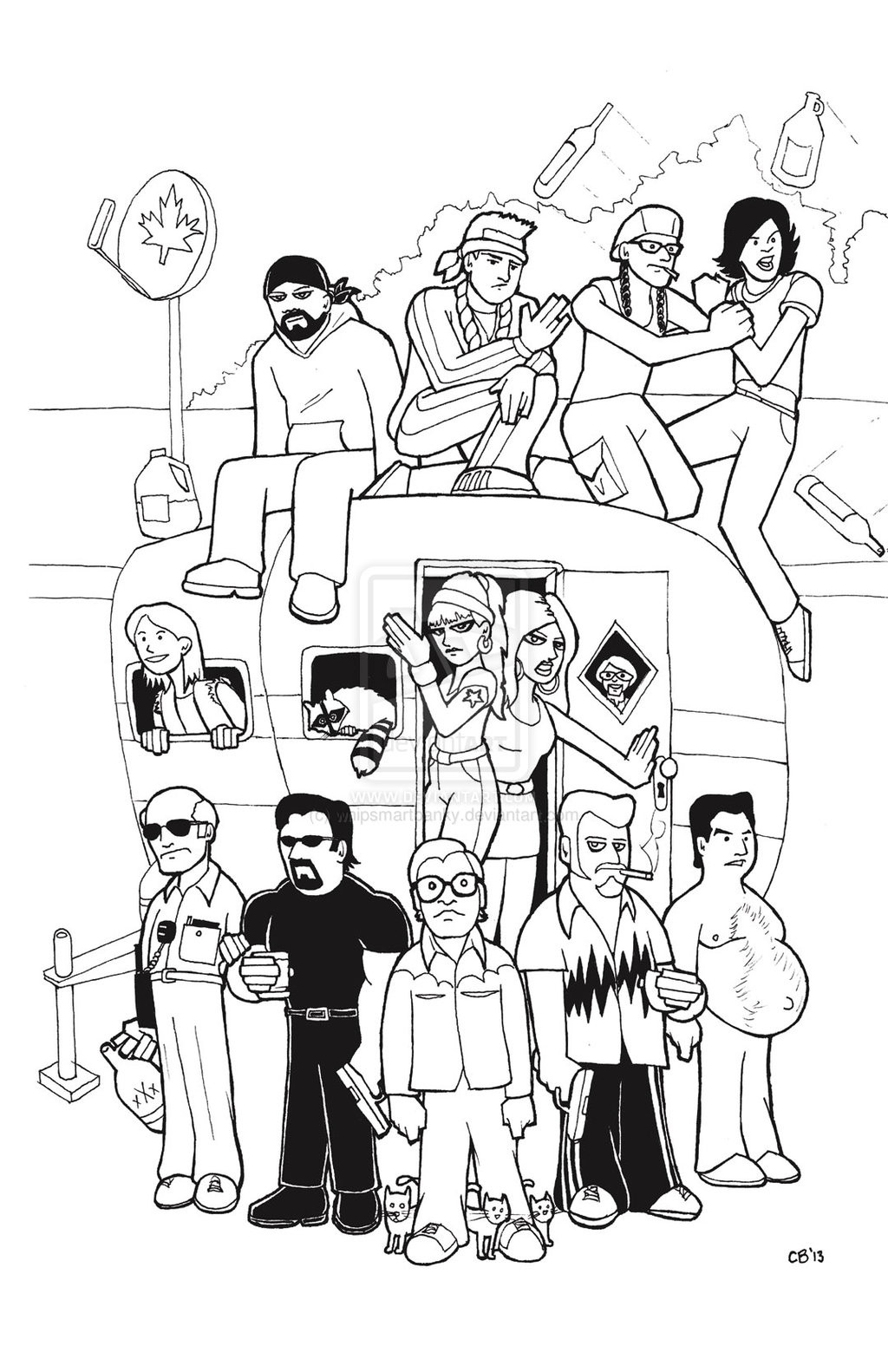 Trailer Park Boys Coloring Pages
 Trailer Park Boys by whipsmartbanky on DeviantArt
