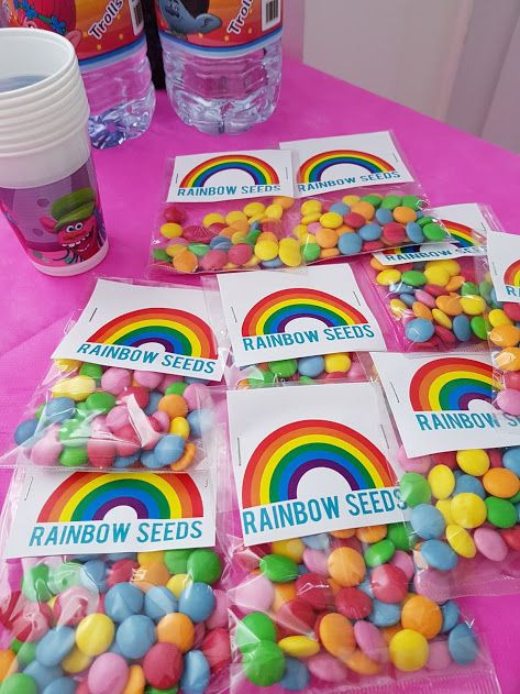 Troll Birthday Party Food Ideas
 trolls party rainbow seeds Zoey s 7th in 2019