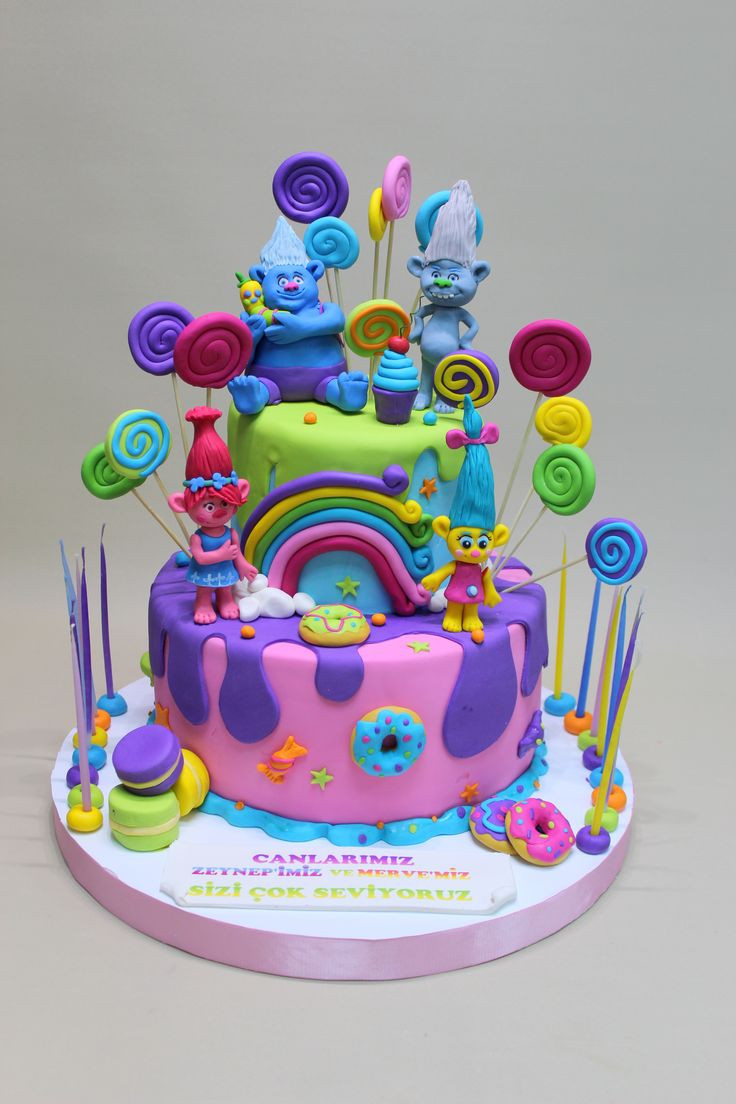 Trolls Birthday Cake Ideas
 Trolls Cake Misketpasta Pinterest
