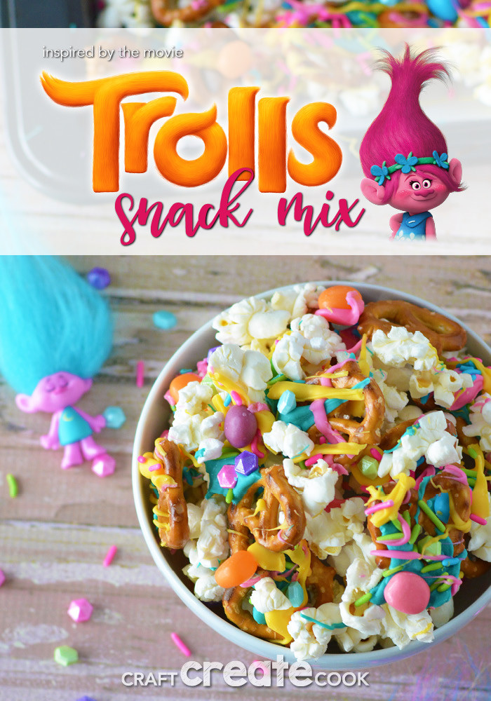 Trolls Birthday Party Ideas For Food
 Craft Create Cook Troll Party Snack Mix Craft Create Cook