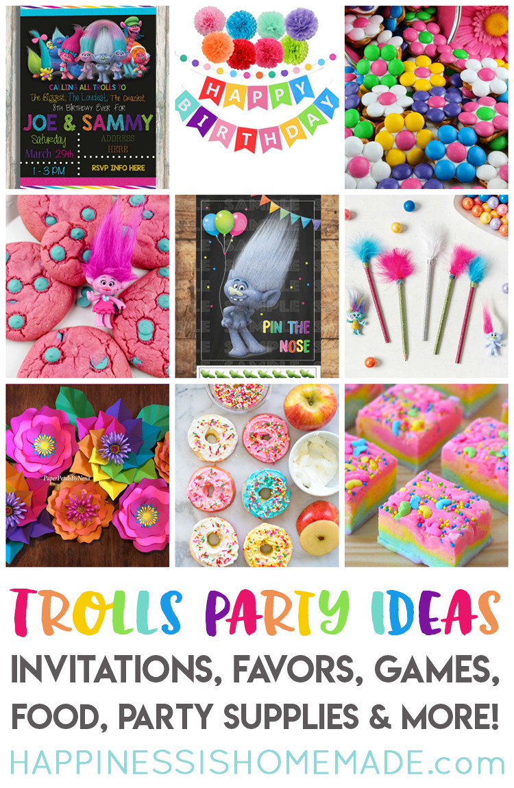 Trolls Movie Birthday Party Ideas
 The Best Trolls Birthday Party Ideas Happiness is Homemade