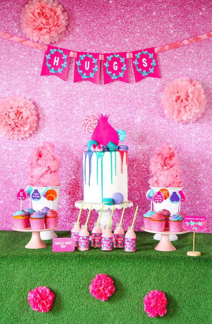 Trolls Party Ideas For Girl
 Kara s Party Ideas Trolls Birthday Party with FREE