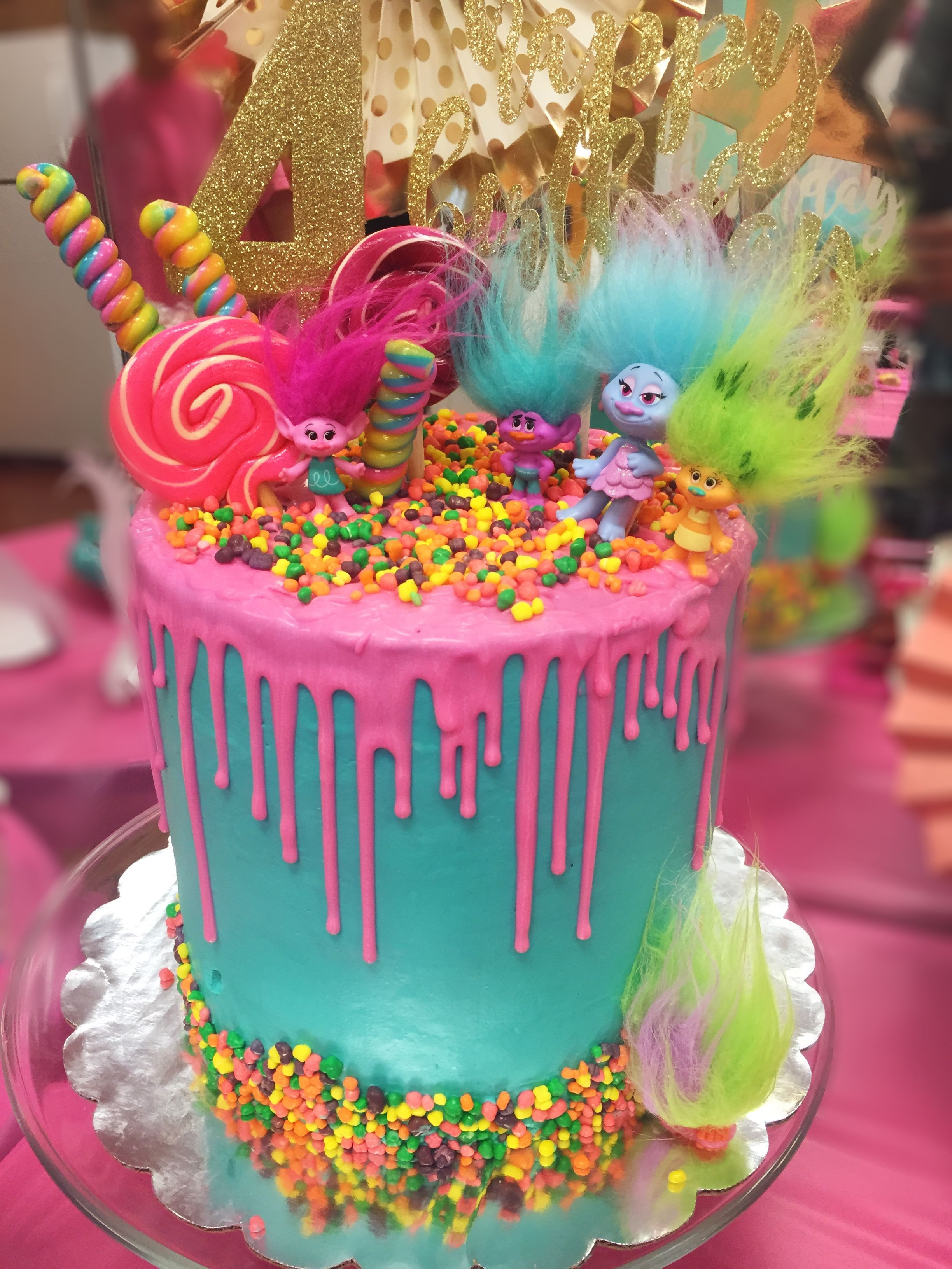 Trolls Party Ideas For Girl
 Troll birthday party cake Trolls birthday