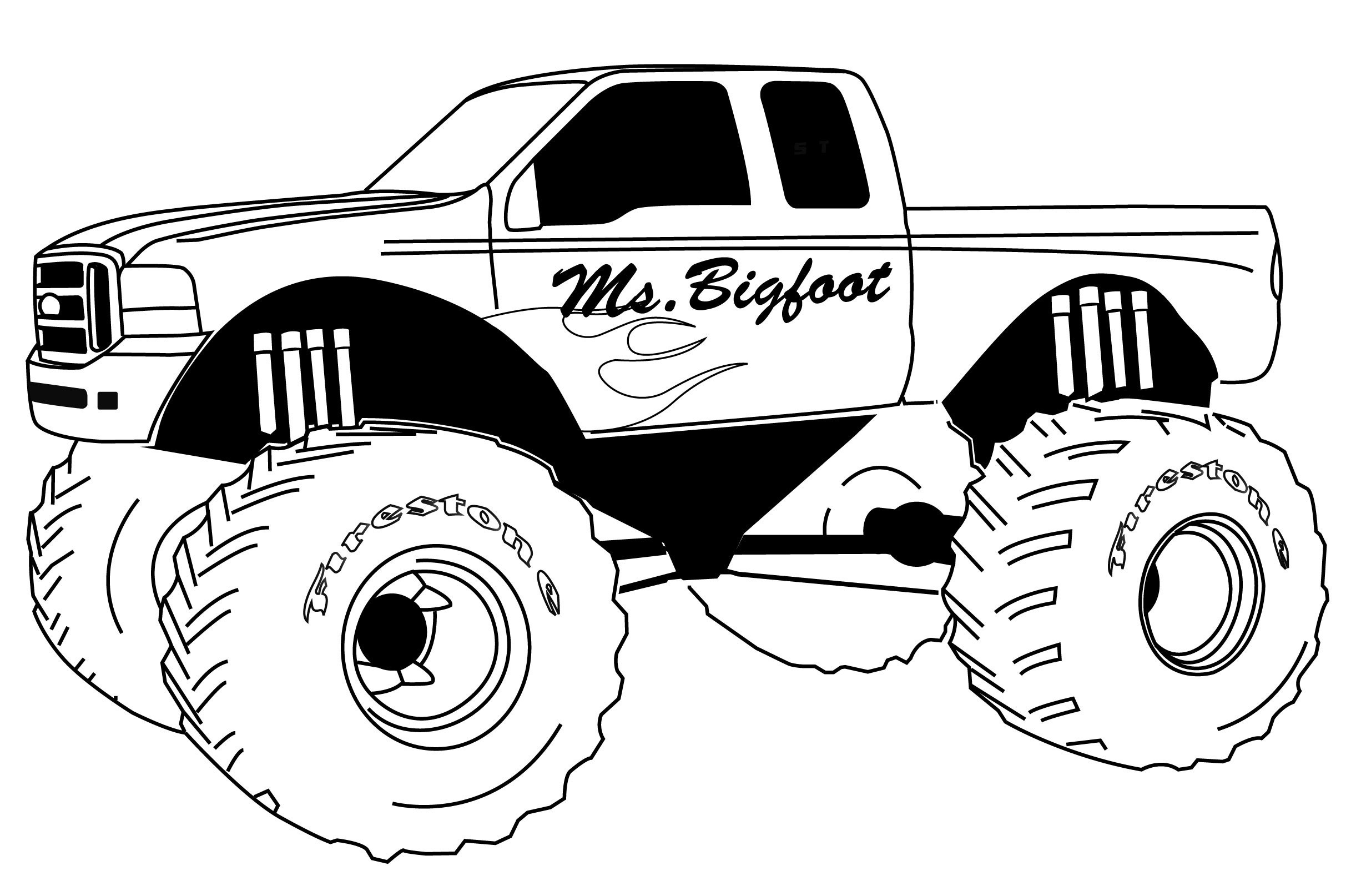 Truck Coloring Pages For Toddlers
 Free Printable Monster Truck Coloring Pages For Kids