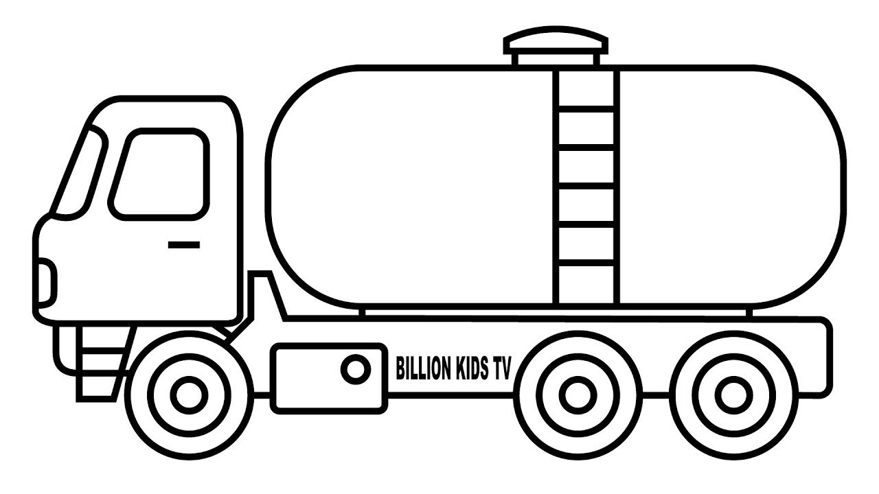 Truck Coloring Pages For Toddlers
 Coloring page oil truck for kids