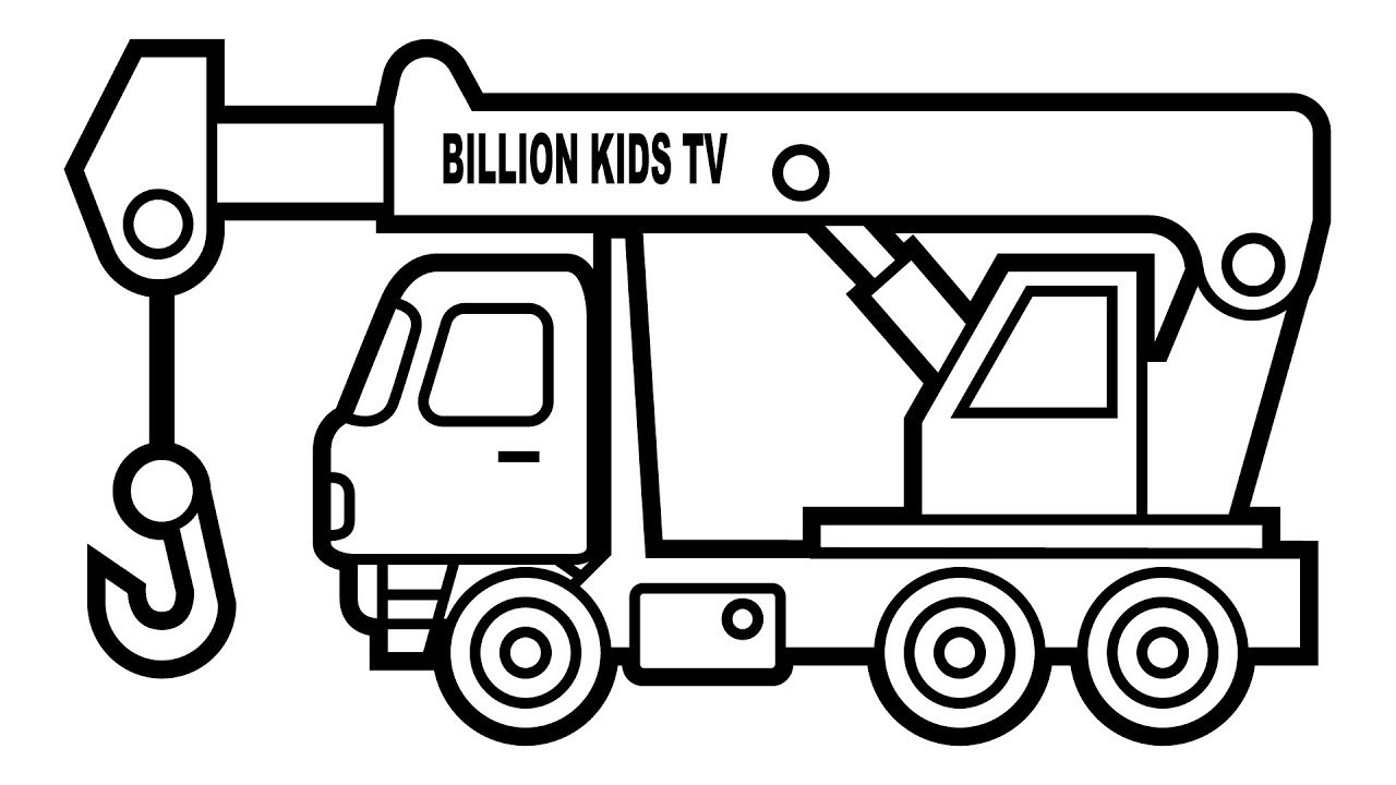Truck Coloring Pages For Toddlers
 Colors crane truck coloring page video for kids