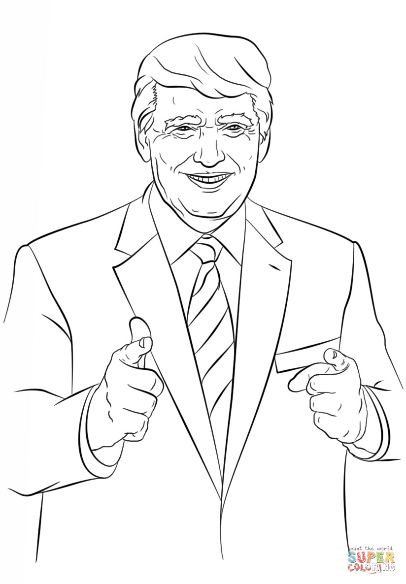 Trump Coloring Pages
 Donald Trump coloring page