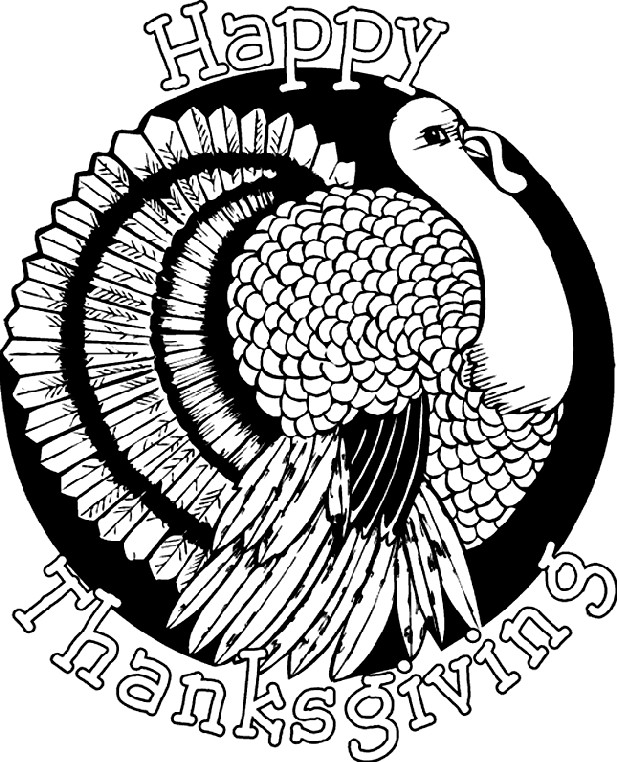 Turkey Coloring Pages For Adults
 Thanksgiving Turkey Coloring Page